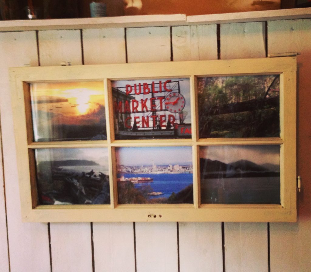 Sprossenfenster als Bilderrahmen